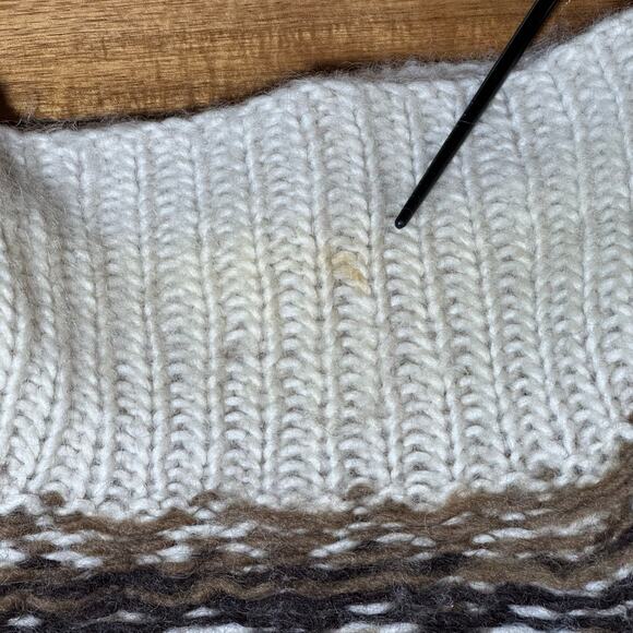 Vintage 70s Icelandic wool turtleneck sweater small brown Neutral Scandi - Picture 7 of 16